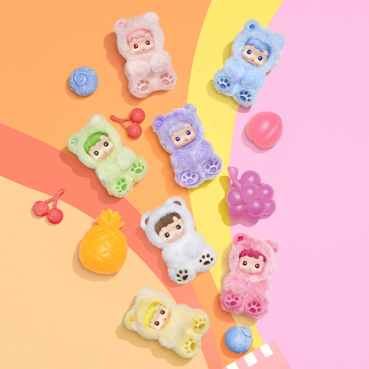 POP MART HACIPUPU Gummy Bear Series-Vinyl Plush Pendant 1 Blind Box