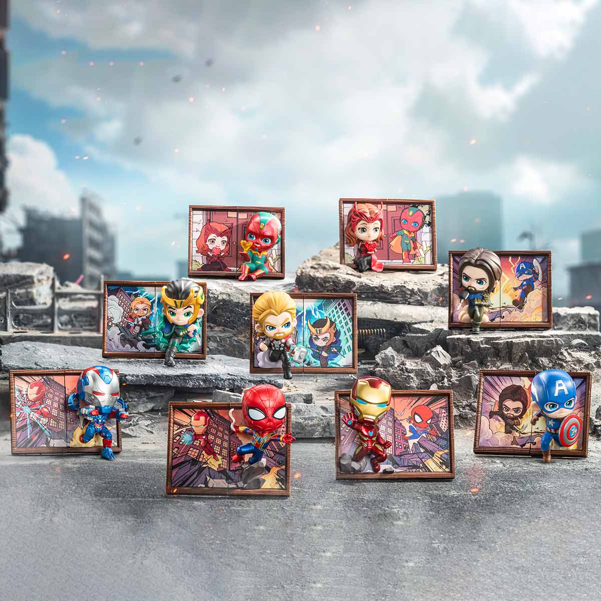 POP MART Marvel Photo Frame Series Figures 1 Blind Box