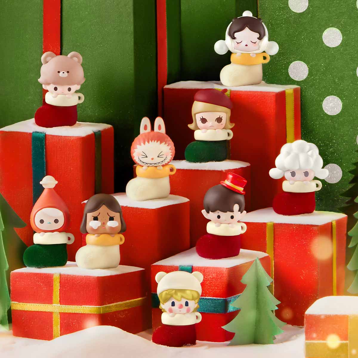 POP MART POP BEAN Christmas Sock Series Box Set