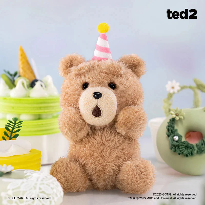 POP MART ted 2 Teddy Bear Action Plush Pendant 1 Blind Box