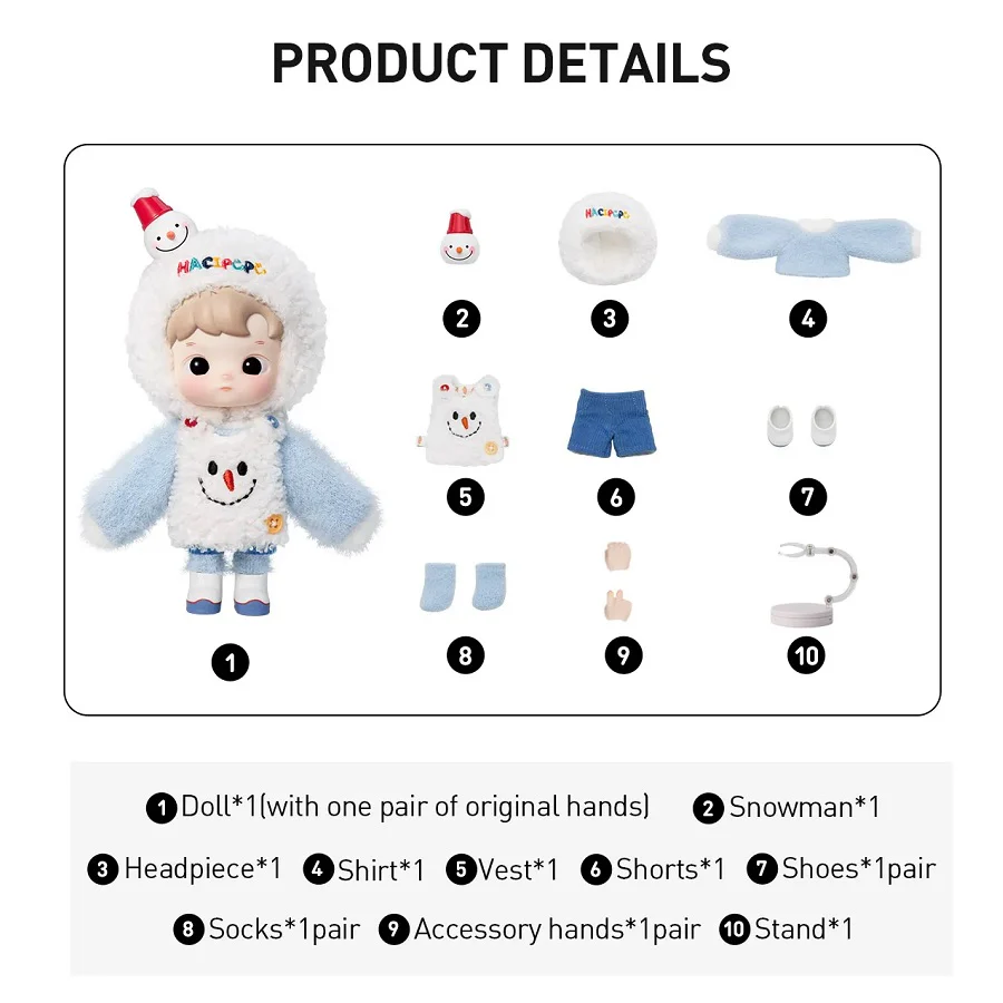 POP MART HACIPUPU Snowman is Coming Action Figure