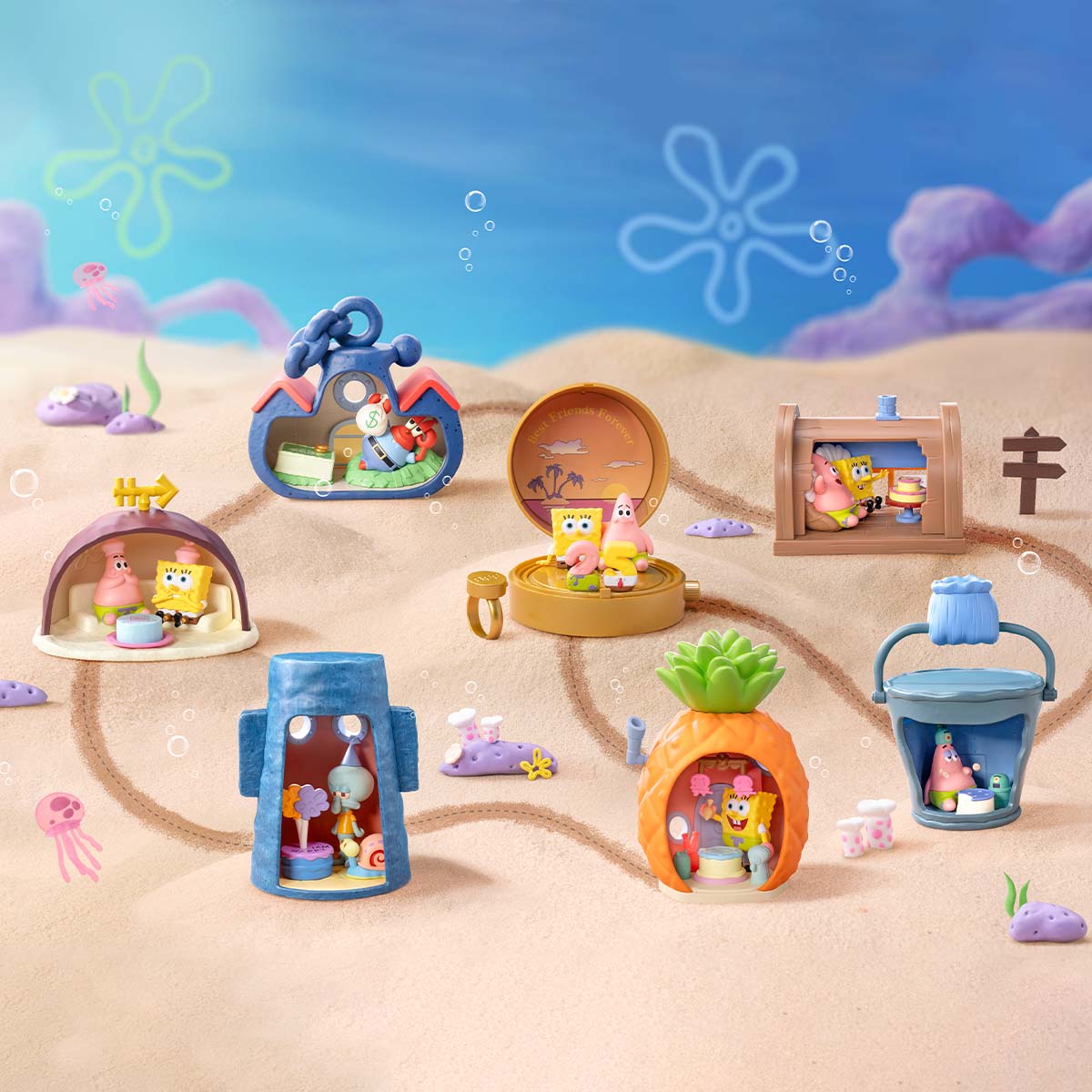 POP MART SpongeBob SquarePants Carnival Anniversary Series Scene Sets 1 Blind Box