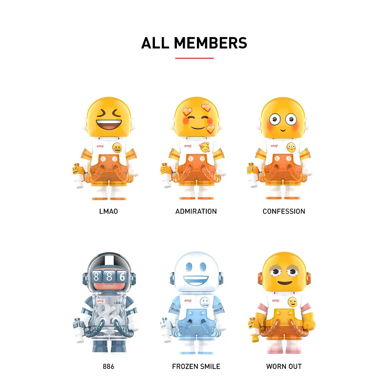 POP MART MEGA SPACE MOLLY 100% × emoji™ Series 1 Blind Box
