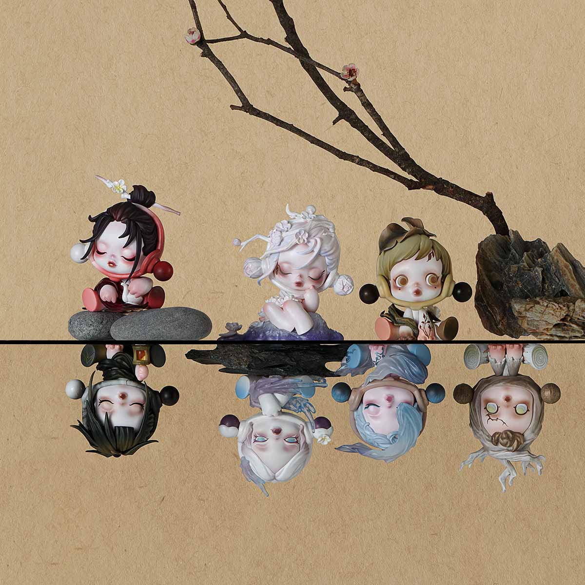 POP MART SKULLPANDA The Ink Plum Blossom Series Figures  1 Blind Box