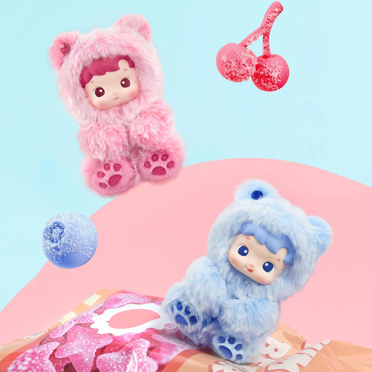 POP MART HACIPUPU Gummy Bear Series-Vinyl Plush Pendant 1 Blind Box