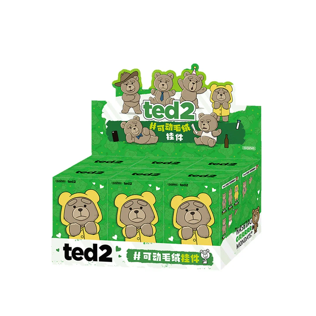 POP MART ted 2 Teddy Bear Action Plush Pendant 1 Blind Box