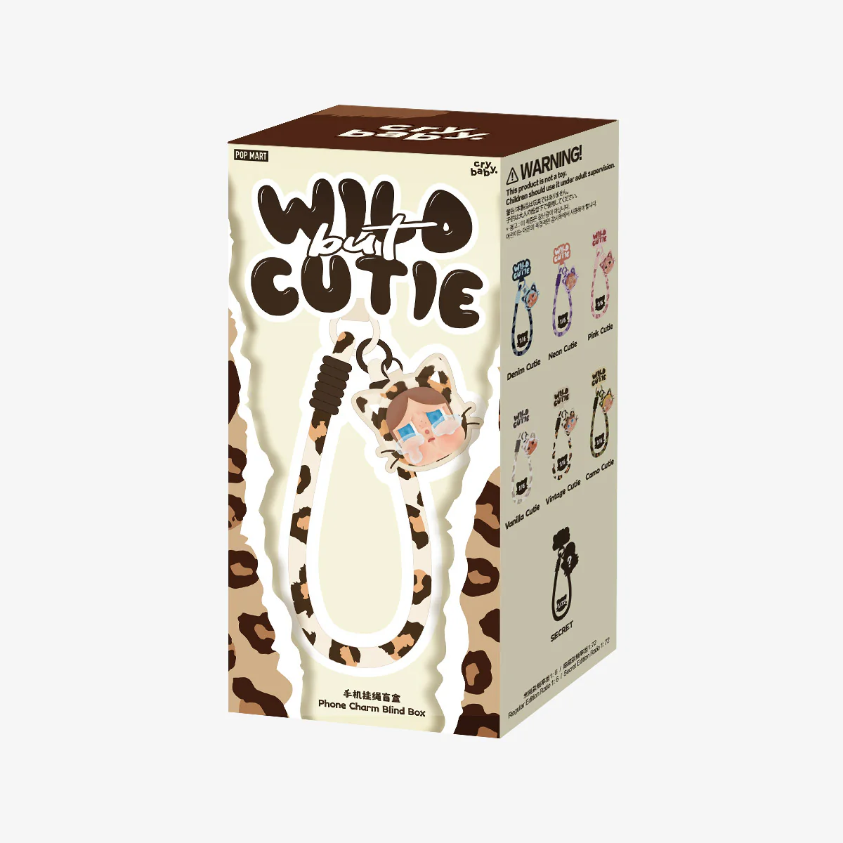 POP MART CRYBABY Wild but Cutie Series-Phone Charm 1 Sealed Case