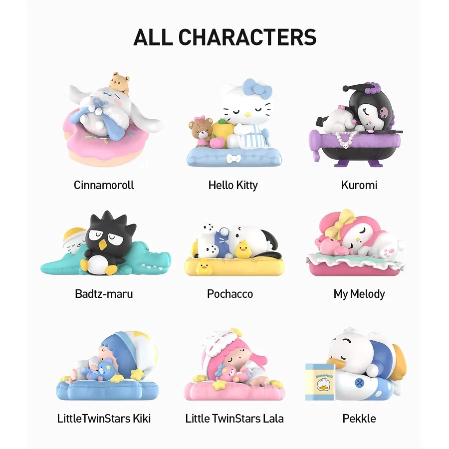 POP MART Hello Kitty and Friends Fall Asleep Series Figures 1 Blind Box