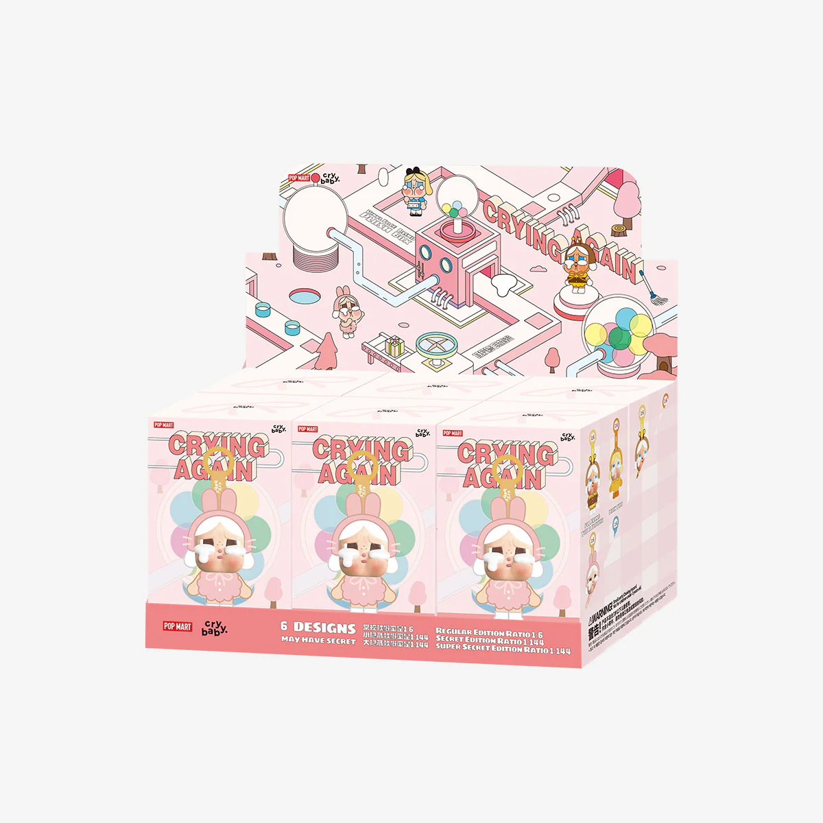 POP MART CRYBABY Crying Again Series-Vinyl Face Plush Blind Box 1 Blind Box
