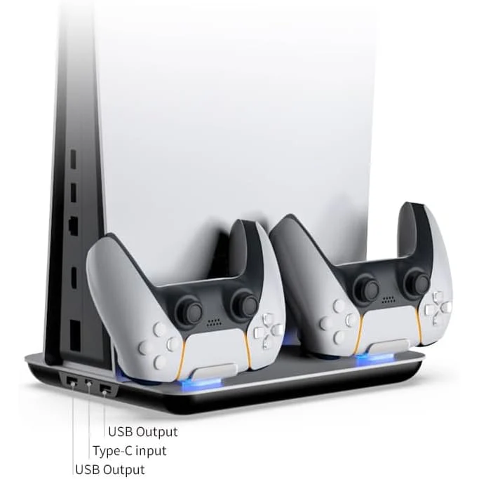 DOBE Cooling Stand for PS5 – (With Charging Dock & Storage)
