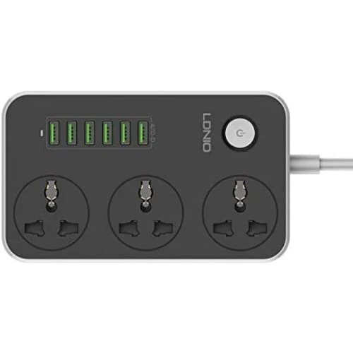 LDNIO SC3604 Power Strip 3 Sockets With 6 USB Port Hub