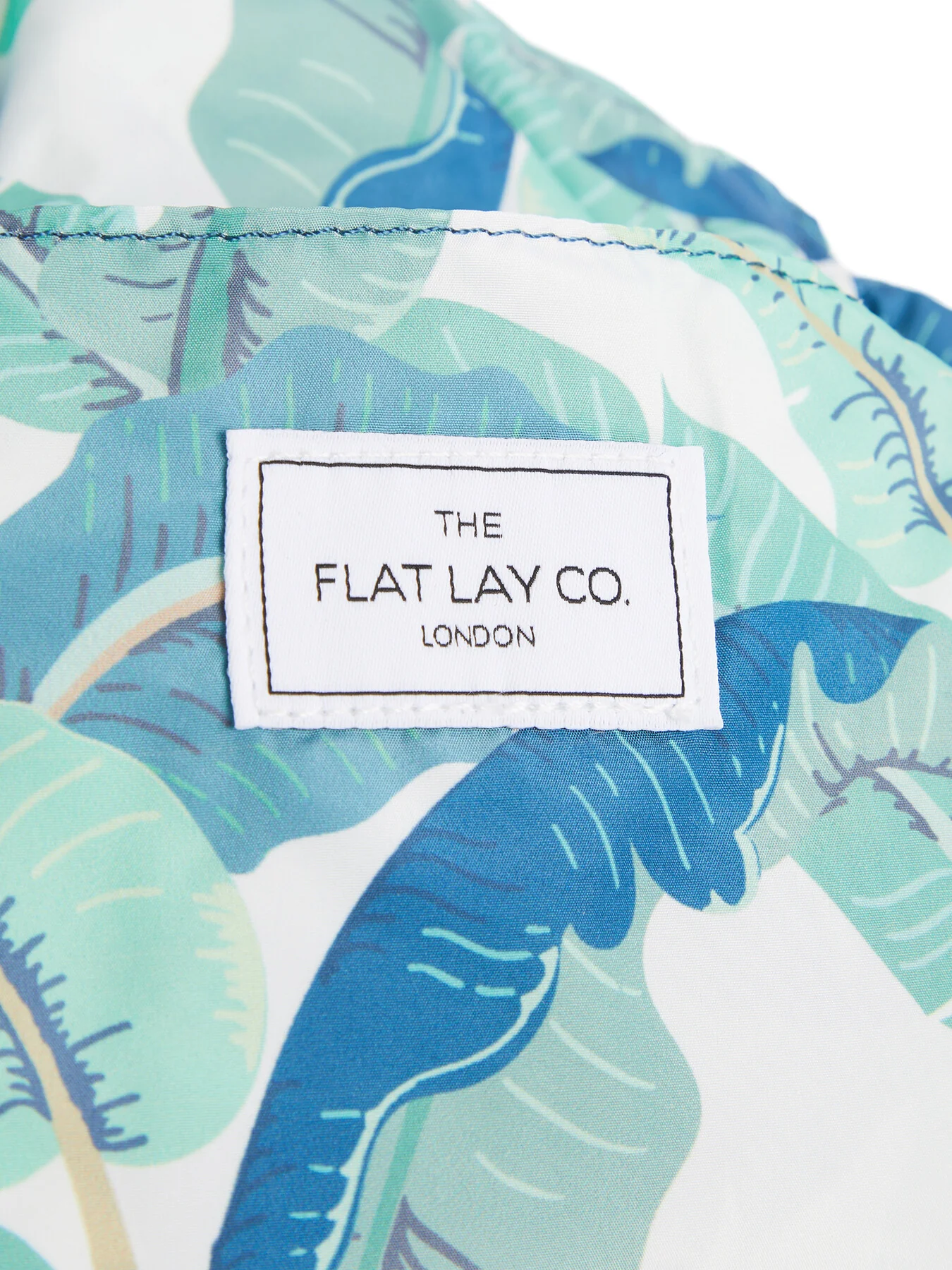 Open Flat Makeup Bag In Tropical Leaves
