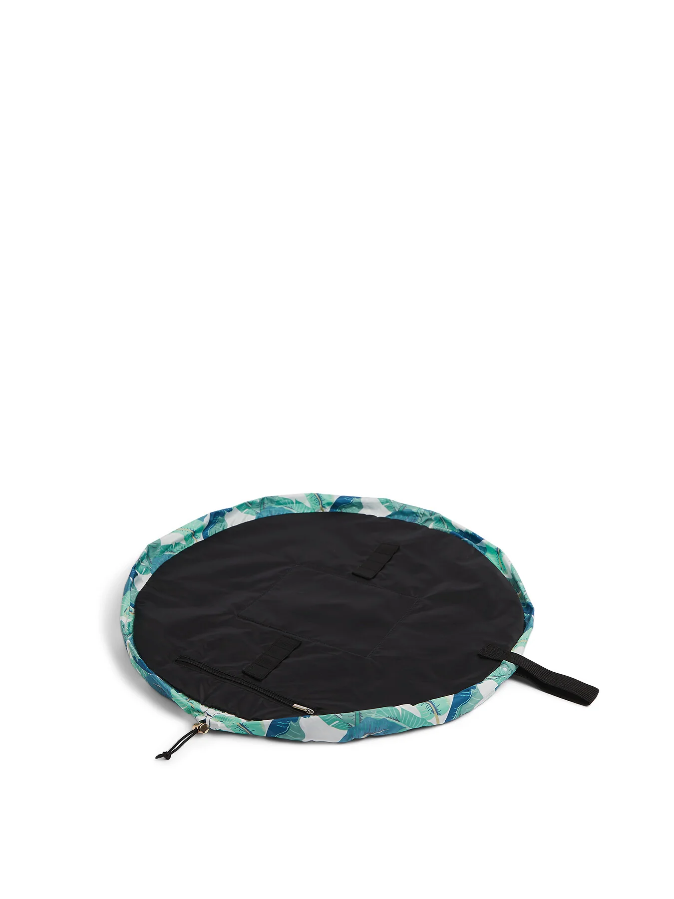 Open Flat Makeup Bag In Tropical Leaves