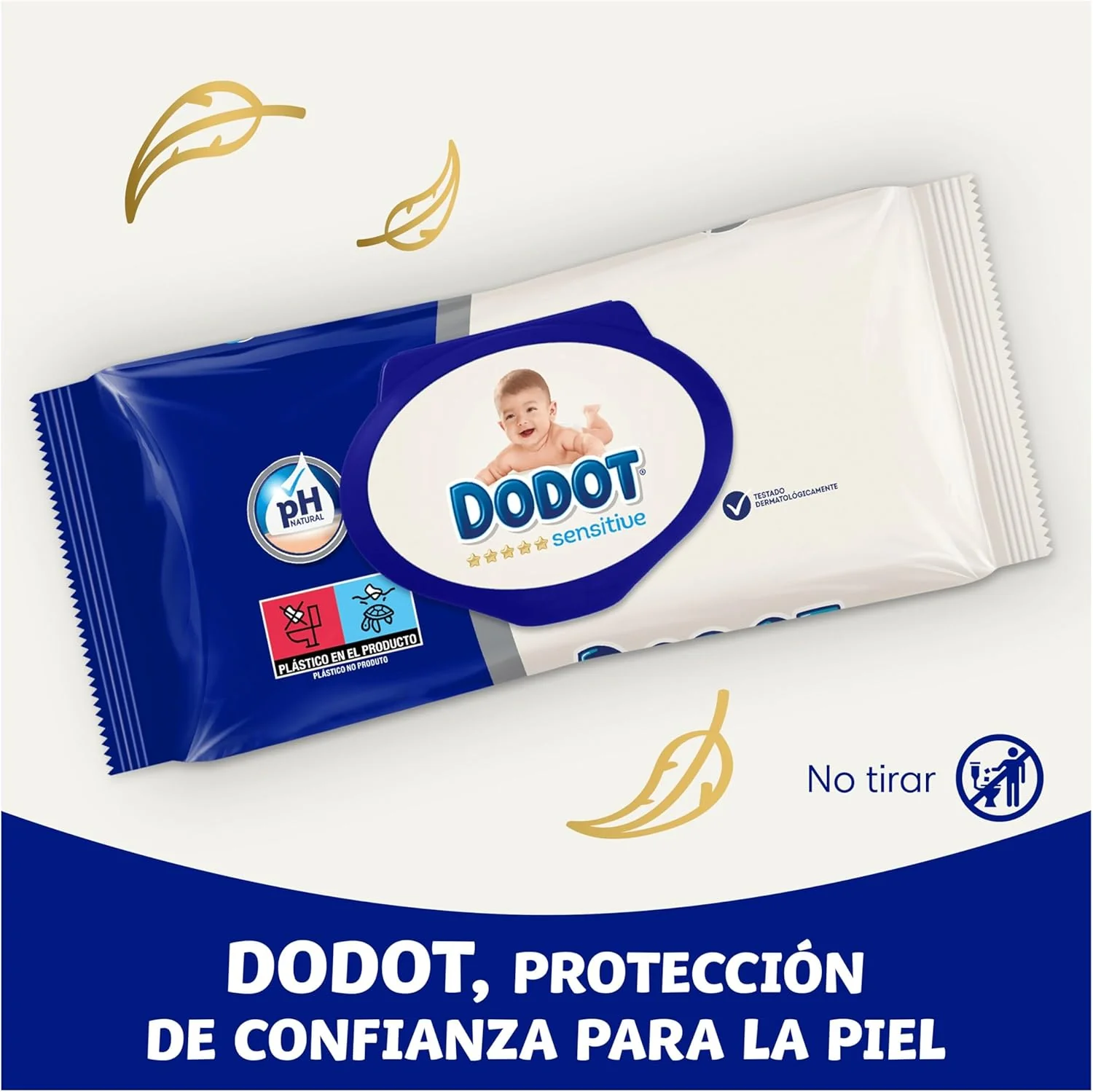 Dodot Toallitas Sensitive Para Bebé, 810 Toallitas (15 Packs De 54 Unidades), Protección de confianza Dodot con 0% alcohol