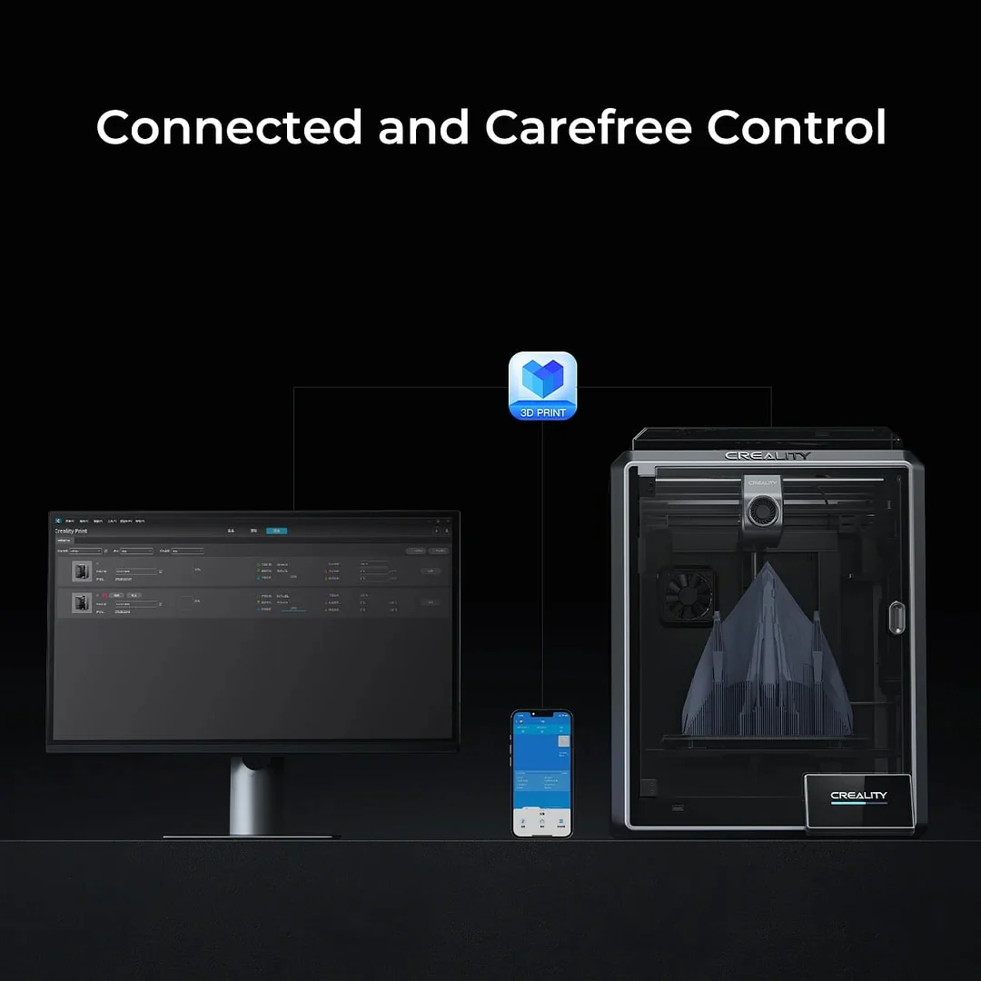 Creality K1 Speedy 3D Printer - 600mm/s Printing Speed Hands-Free Auto Leveling