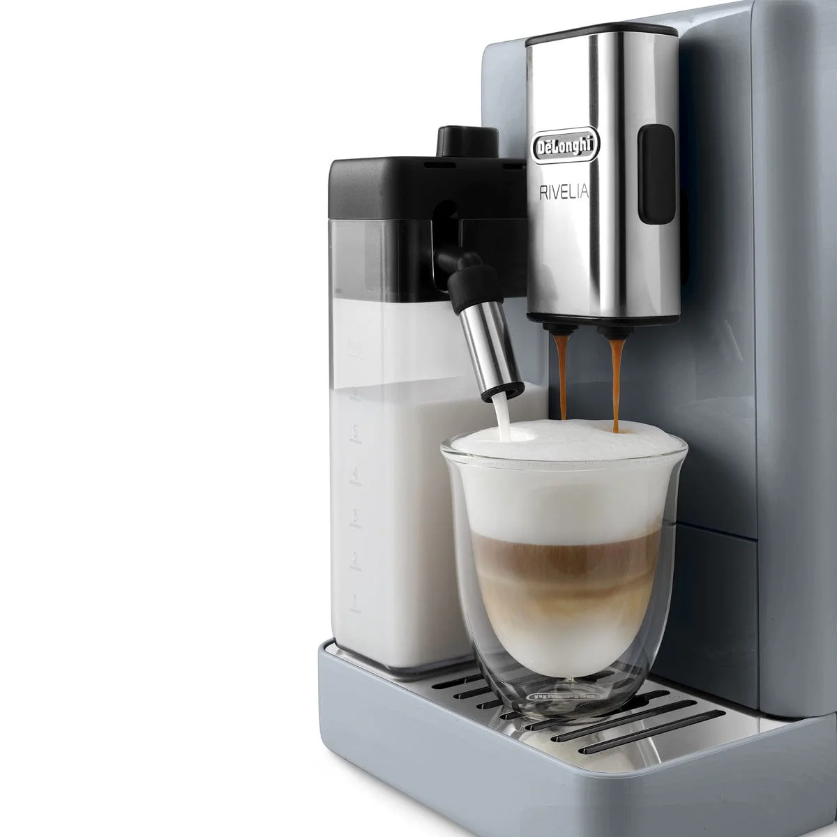DeLonghi Rivelia Super Automatic Espresso Machine EXAM44055G (Pebble Grey)