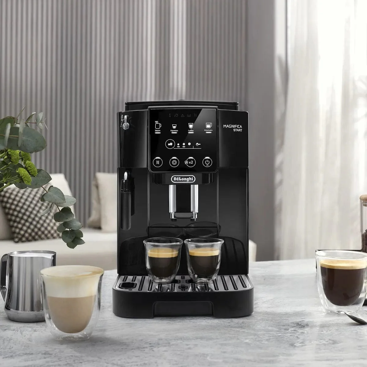 DeLonghi Magnifica Start Super Automatic Espresso Machine ECAM22022B (Black)