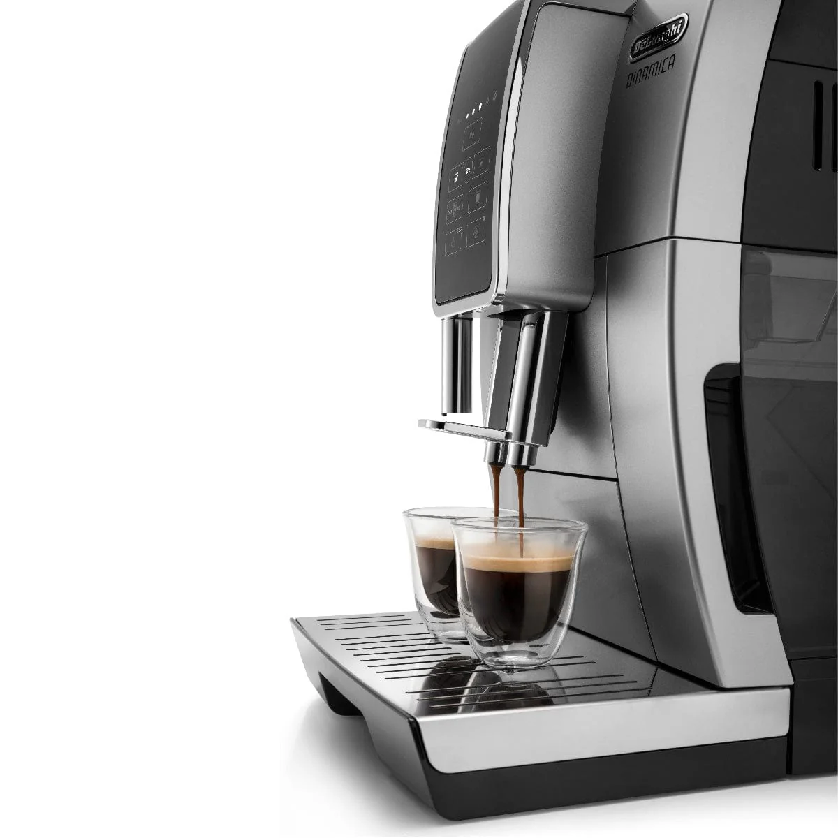 DeLonghi Dinamica With Adjustable Frothing Wand Super Automatic Espresso & Coffee Machine ECAM35025SB (Silver) - REFURBISHED