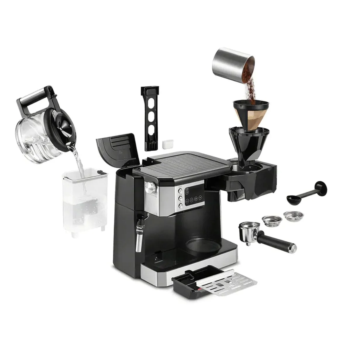 DeLonghi Combination All-in-One Coffee, Espresso & Latte Machine COM532M