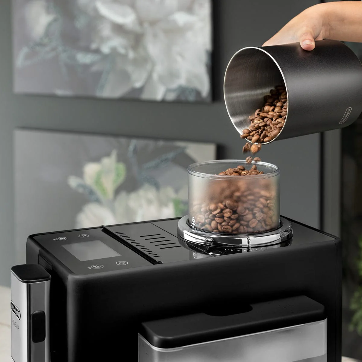 DeLonghi Rivelia Super Automatic Espresso Machine EXAM44055B (Onyx Black)