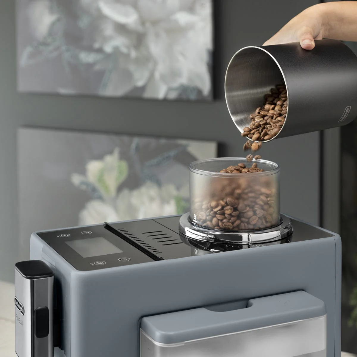 DeLonghi Rivelia Super Automatic Espresso Machine EXAM44055G (Pebble Grey)