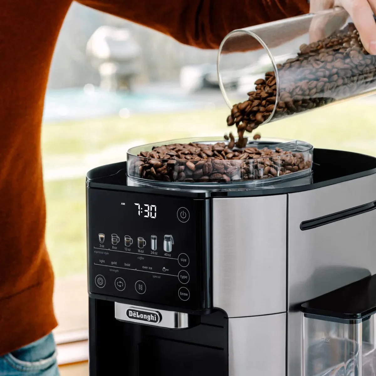 DeLonghi TrueBrew Fully Automatic Drip Coffee Machine CAM51035M (Stainless Steel with Thermal Carafe)