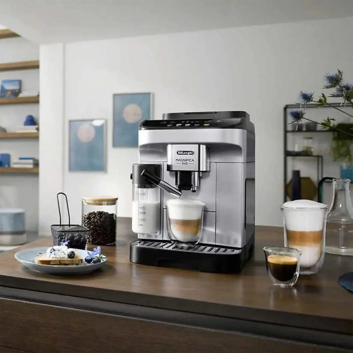 DeLonghi Magnifica Evo with LatteCrema System Super Automatic Espresso Machine (ECAM29063SB) - REFURBISHED