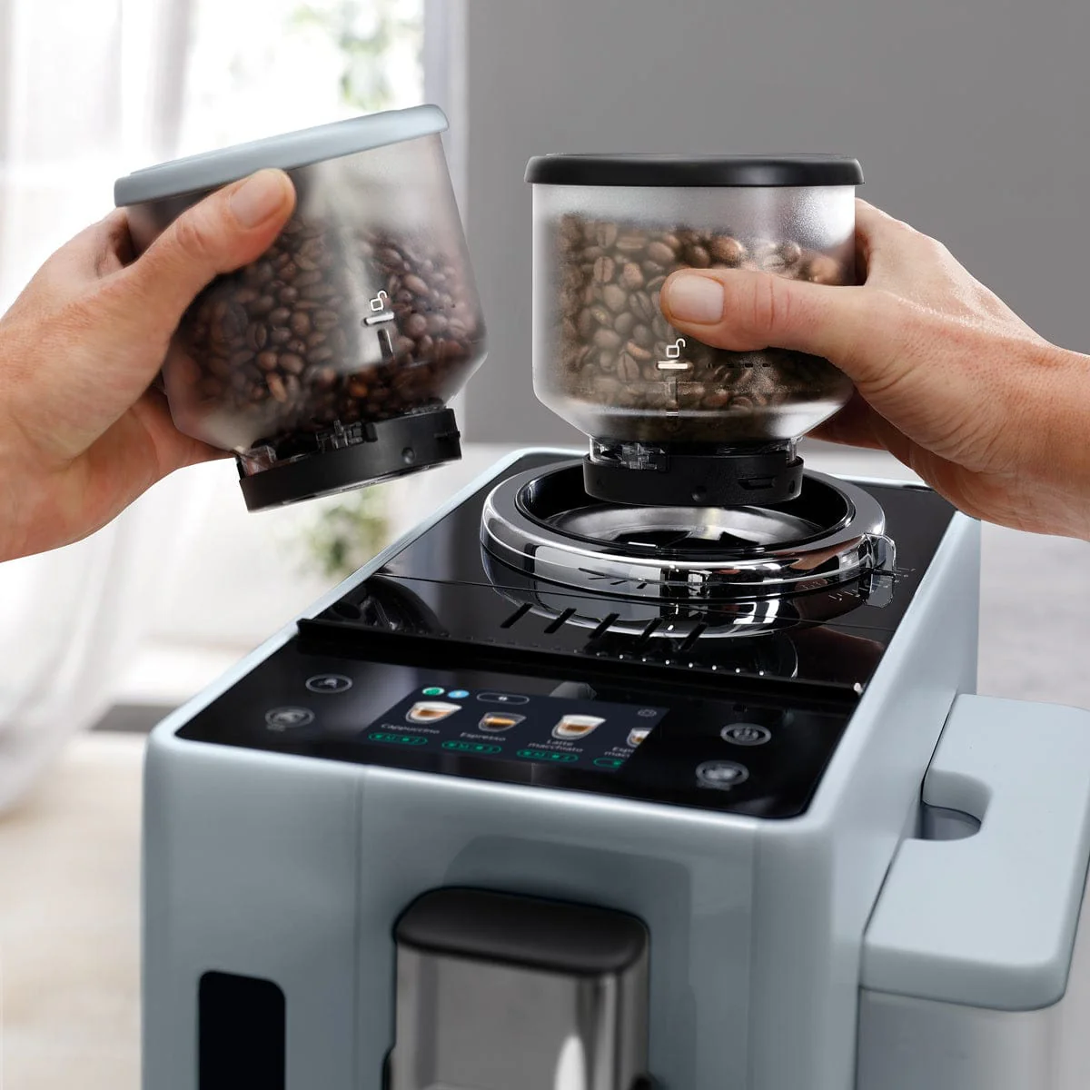 DeLonghi Rivelia Super Automatic Espresso Machine EXAM44055G (Pebble Grey)