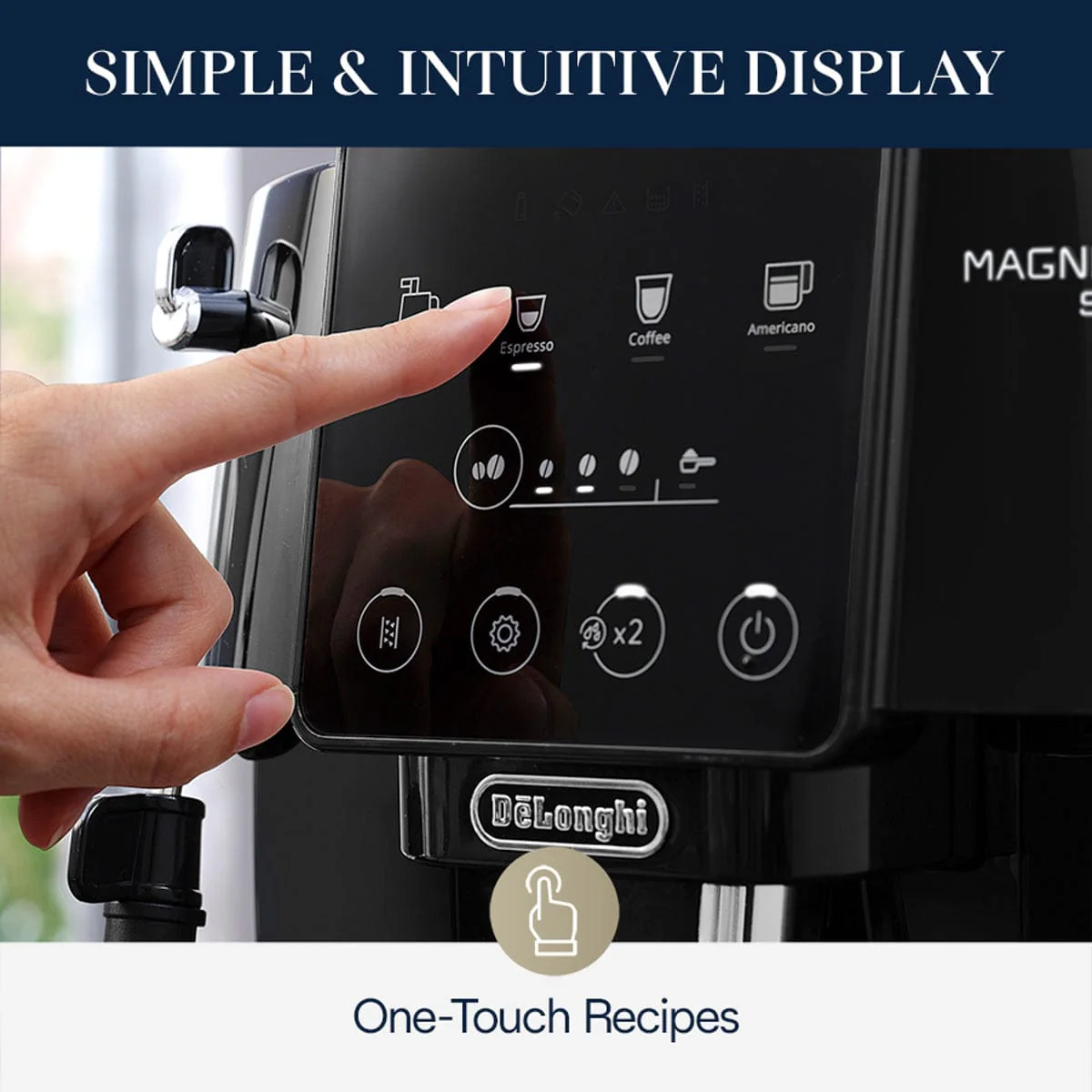 DeLonghi Magnifica Start Super Automatic Espresso Machine ECAM22022B (Black)