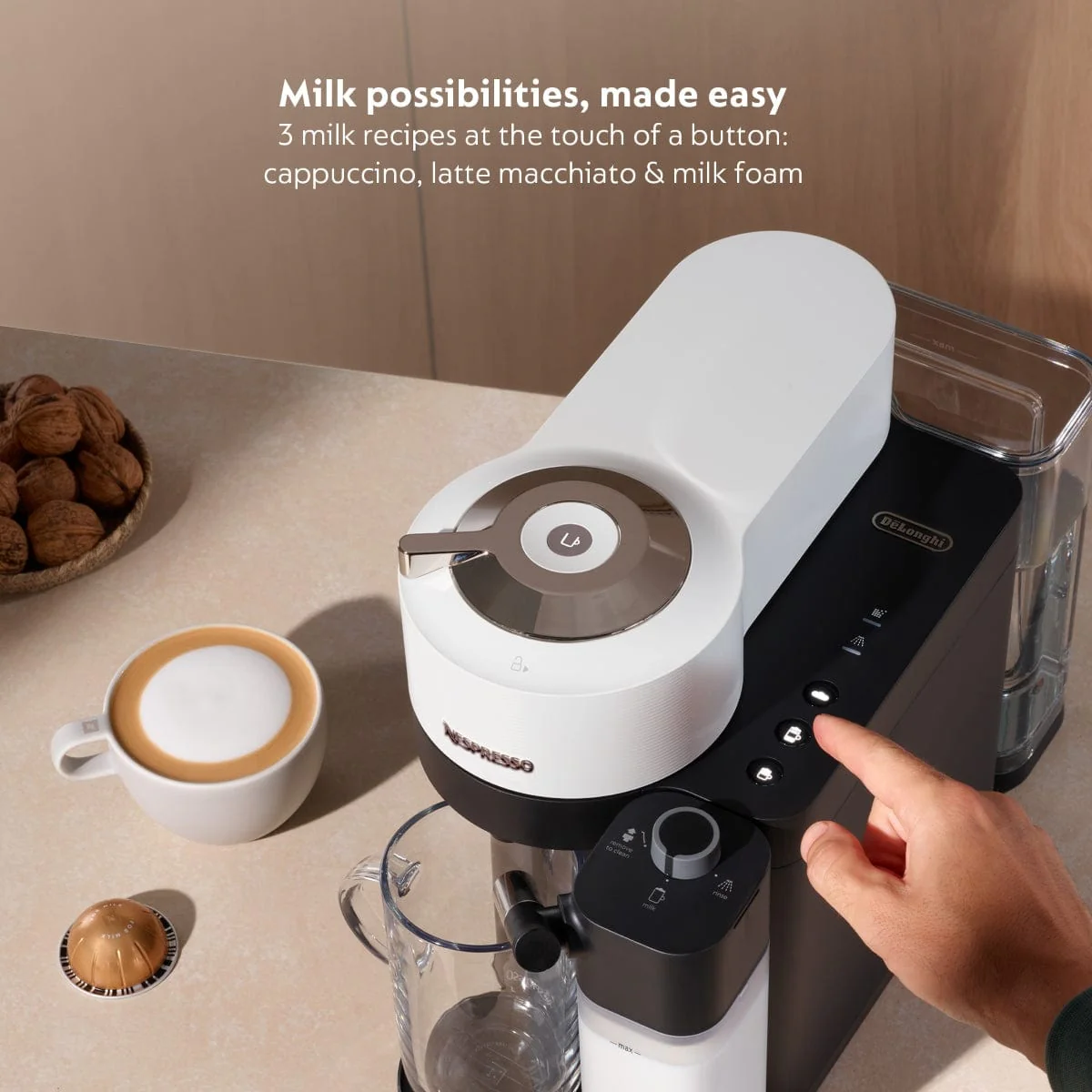 Nespresso Vertuo Lattissima by De'Longhi ENV300W (Matte White)
