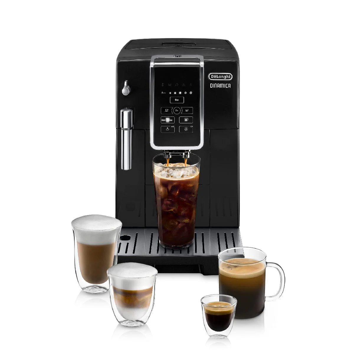 DeLonghi Dinamica Super Automatic Espresso & Coffee Machine ECAM35020B (Black) - REFURBISHED