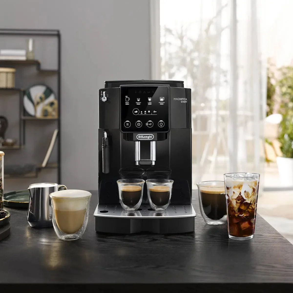 DeLonghi Magnifica Start Super Automatic Espresso Machine ECAM22022B (Black)