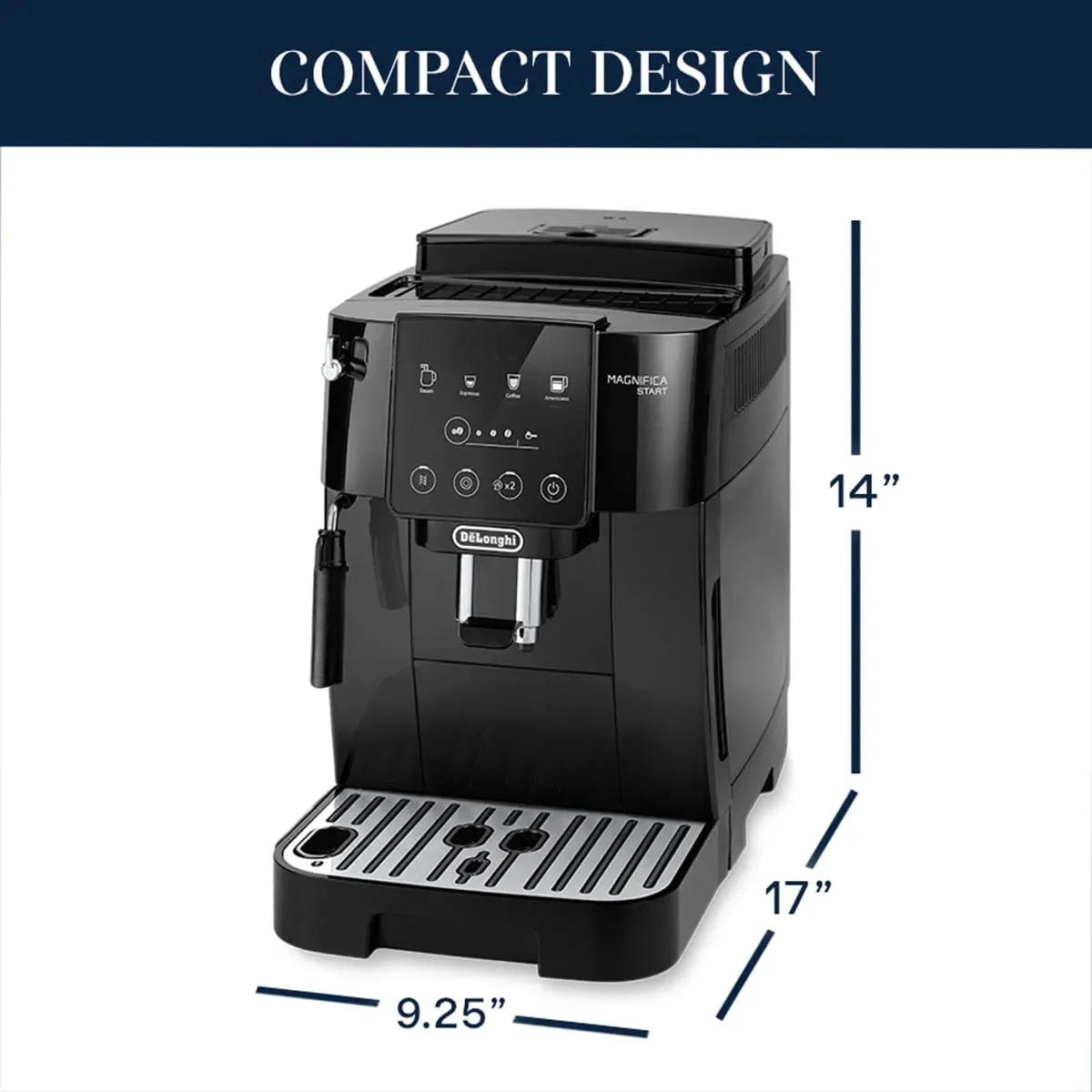 DeLonghi Magnifica Start Super Automatic Espresso Machine ECAM22022B (Black)