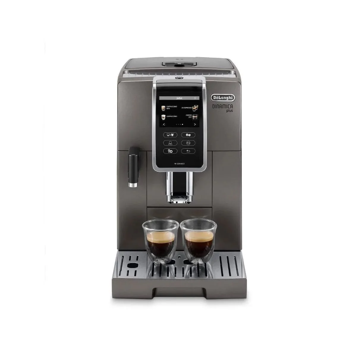 DeLonghi Dinamica PLUS Lattecrema, Super Automatic Espresso & Cappuccino Machine ECAM37095TI (Titanium)