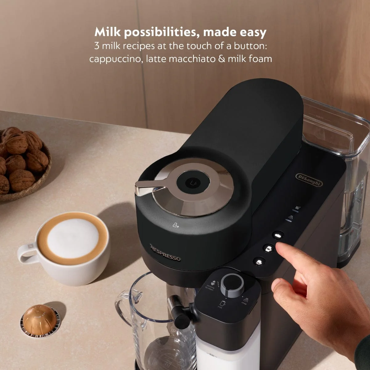 Nespresso Vertuo Lattissima by De'Longhi ENV300B (Matte Black)