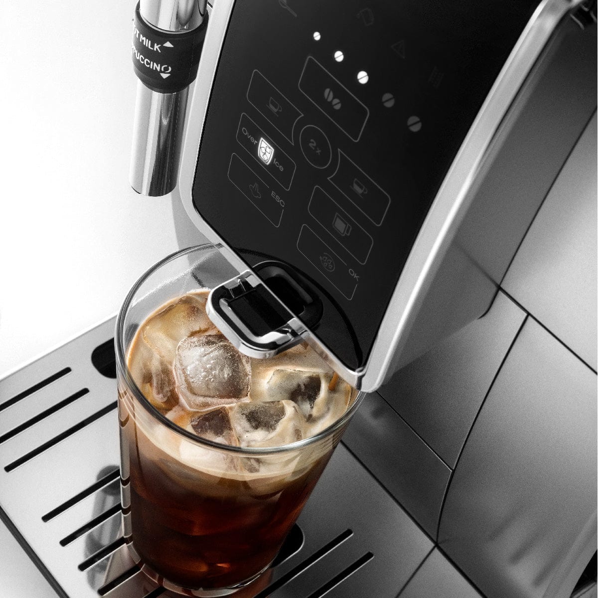 DeLonghi Dinamica With Adjustable Frothing Wand Super Automatic Espresso & Coffee Machine ECAM35025SB (Silver) - REFURBISHED