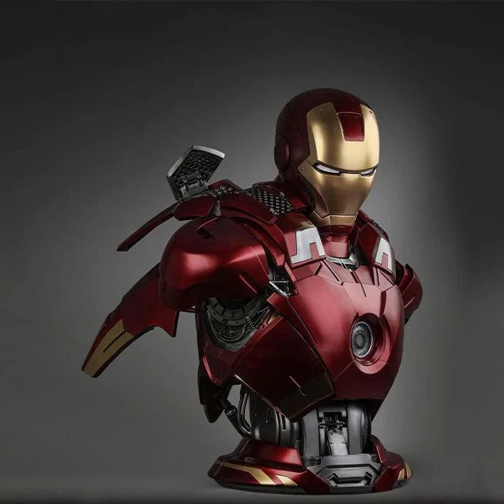 Iron Man Mark 7 Life Size Bust Statue Queen Studios