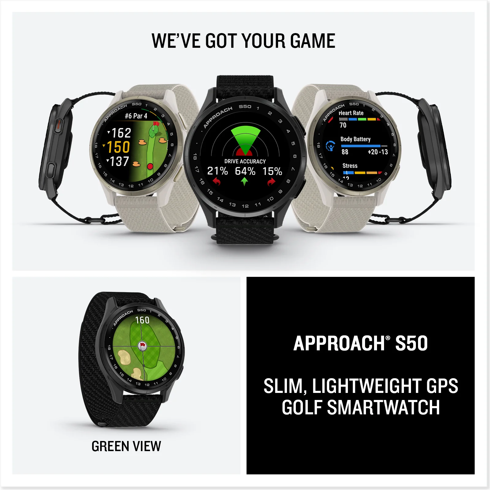 Garmin Approach S50 GPS Golf Smartwatch