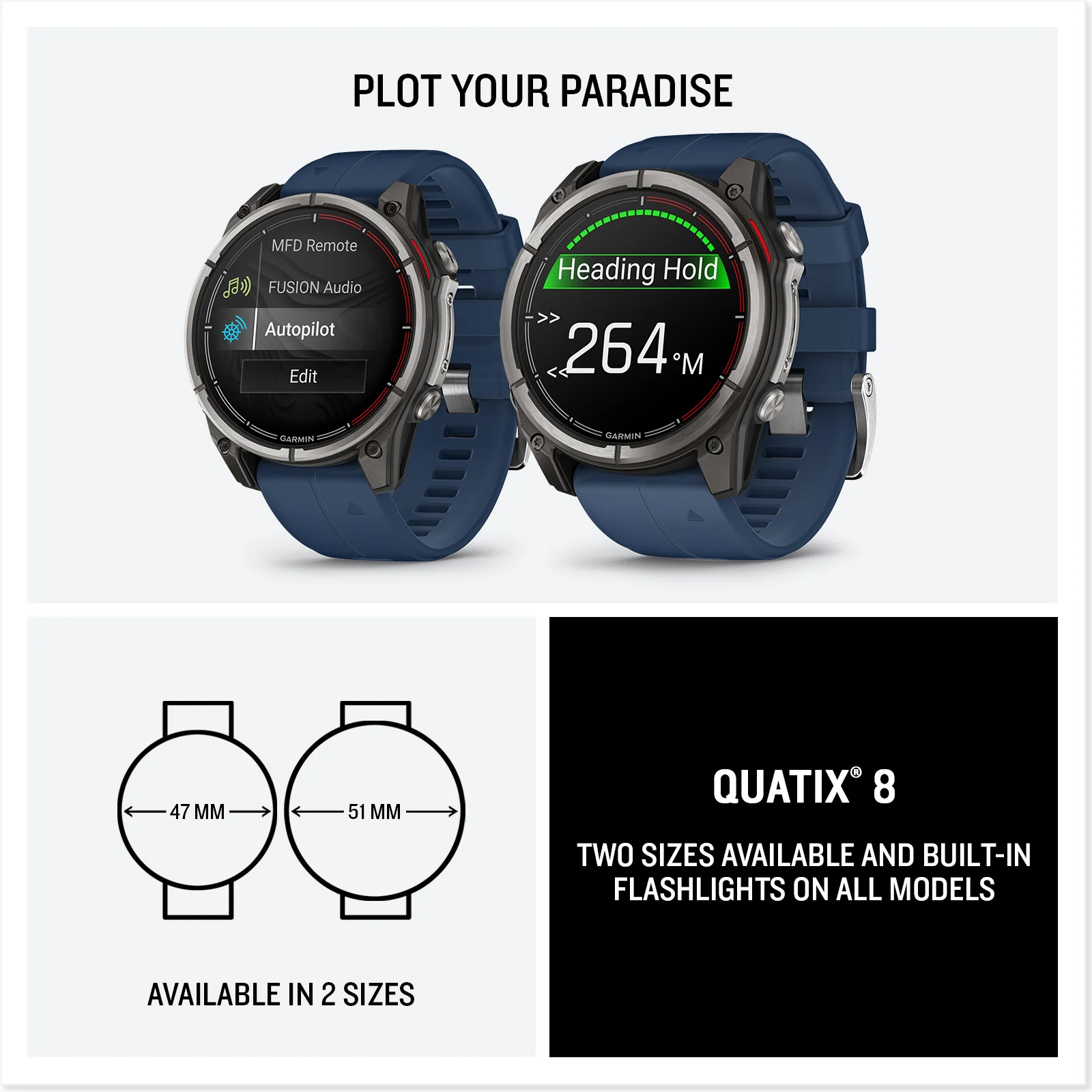 Garmin Quatix 8 AMOLED Marine GPS Smartwatch