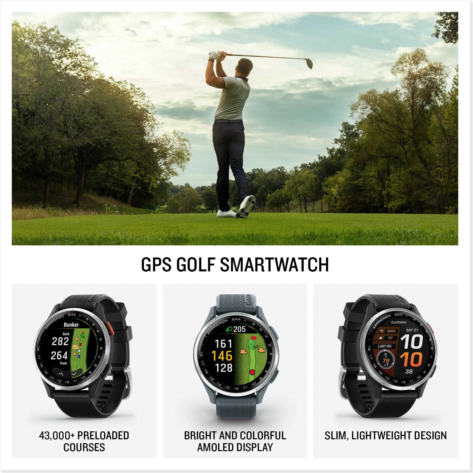 Garmin Approach S44 GPS Golf Smartwatch