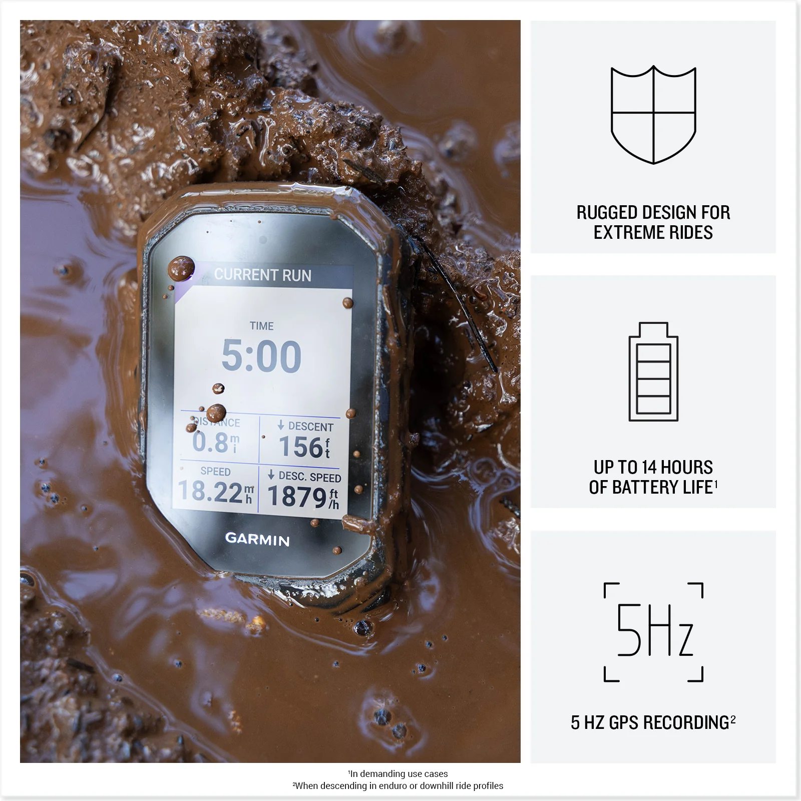 Garmin Edge MTB GPS Bike Computer – Rugged Cycling GPS for Mountain Biking, Navigation & Trail Performance
