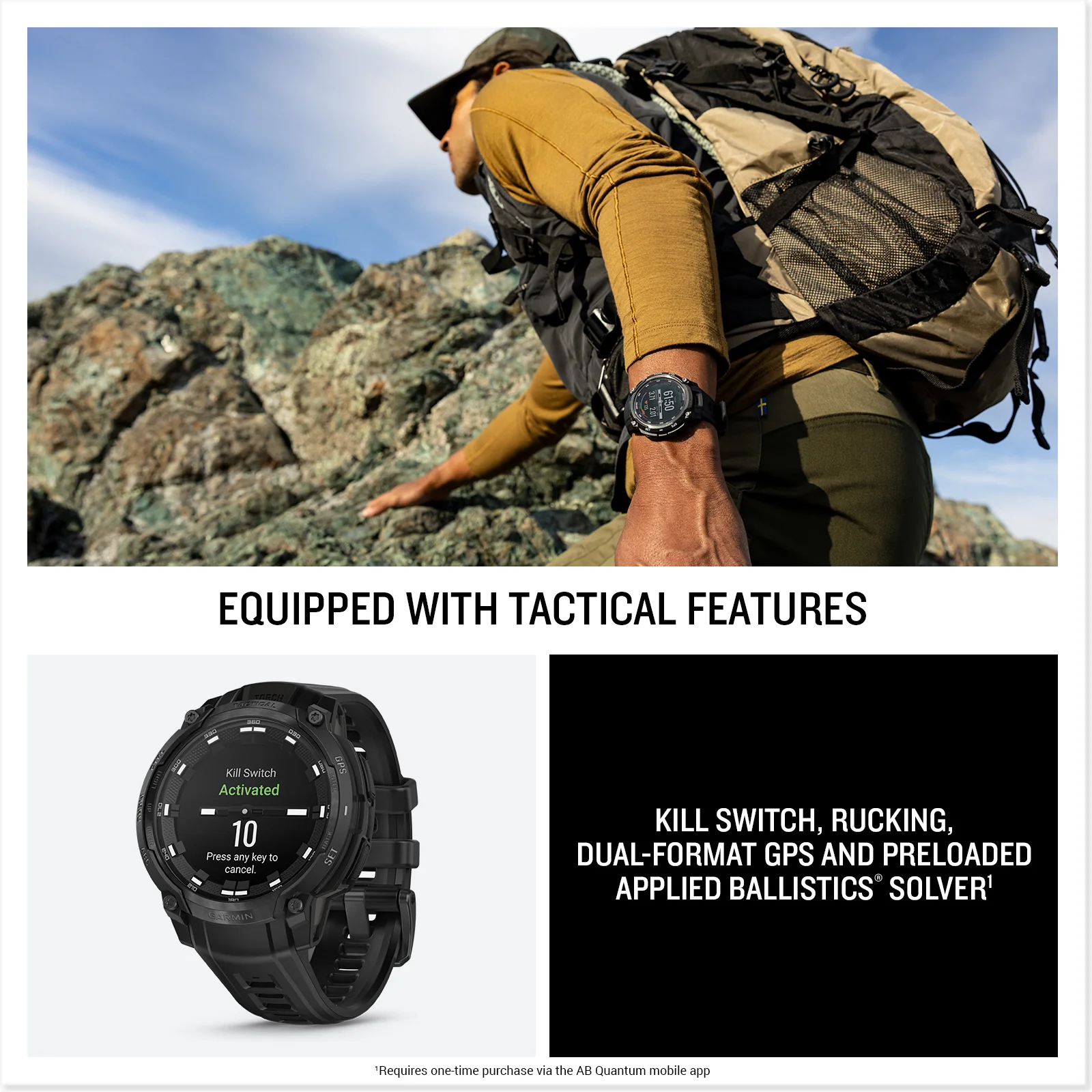 Garmin Instinct Crossover AMOLED Rugged Hybrid GPS Smartwatch