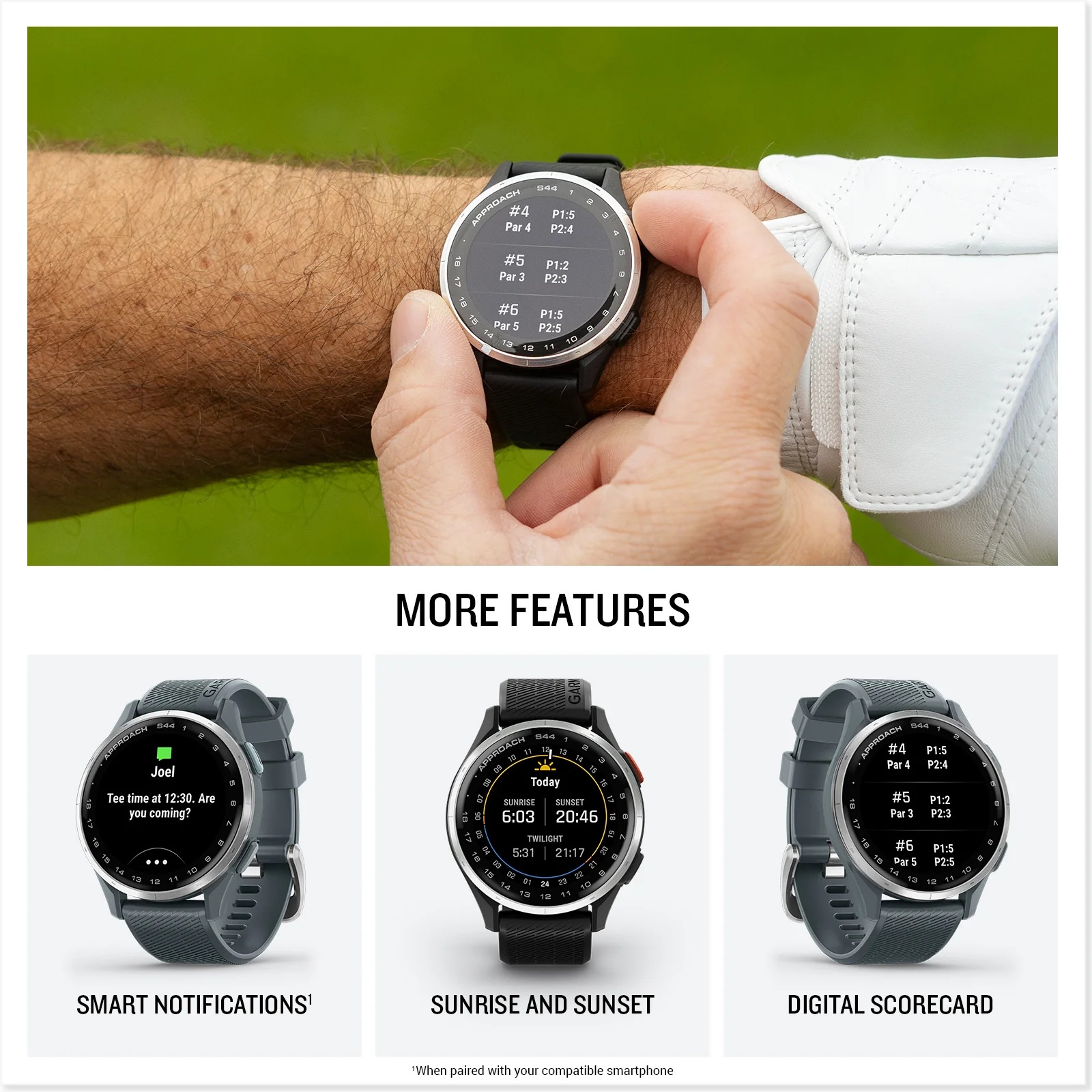 Garmin Approach S44 GPS Golf Smartwatch