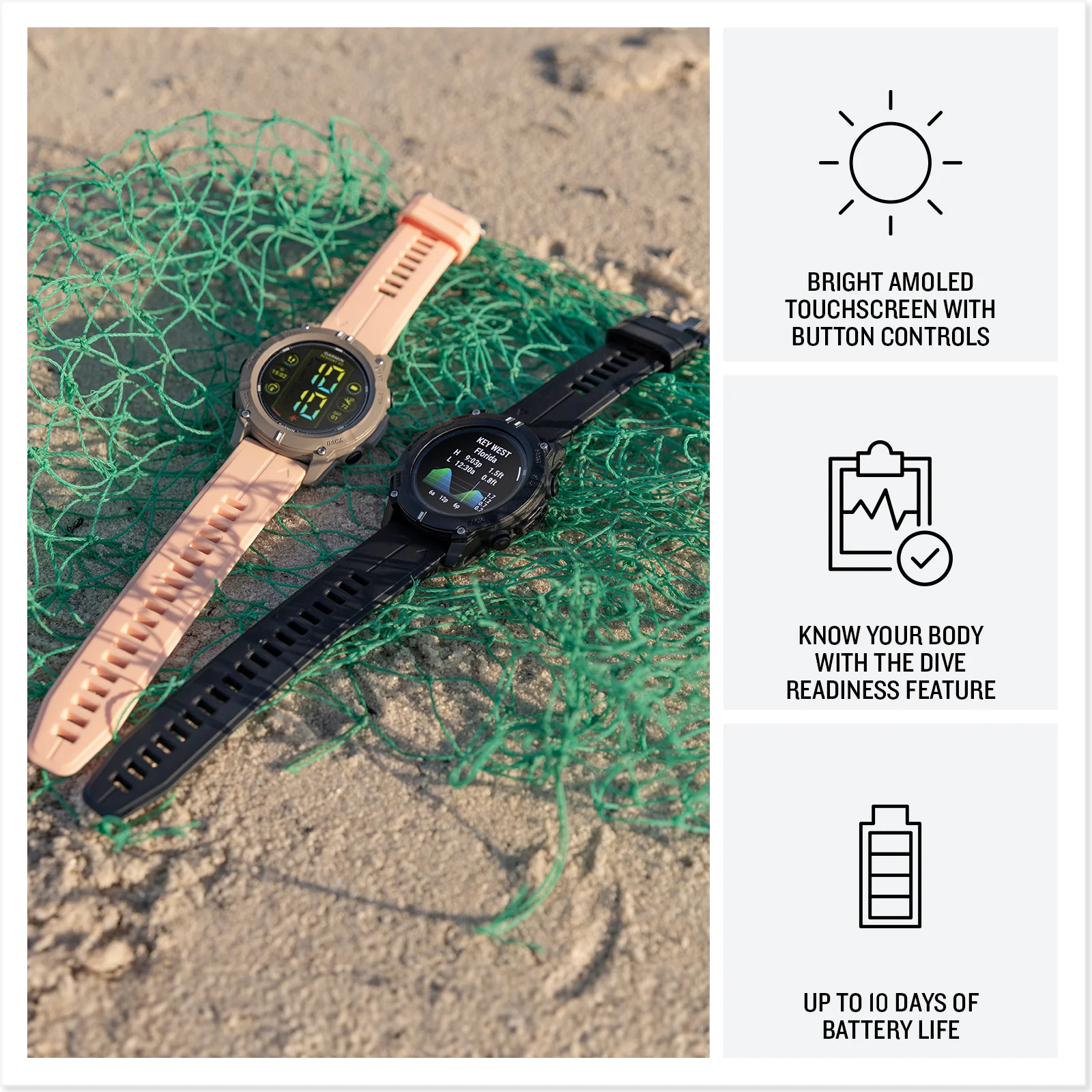 Garmin Descent G2 – GPS Dive Smartwatch with AMOLED Display
