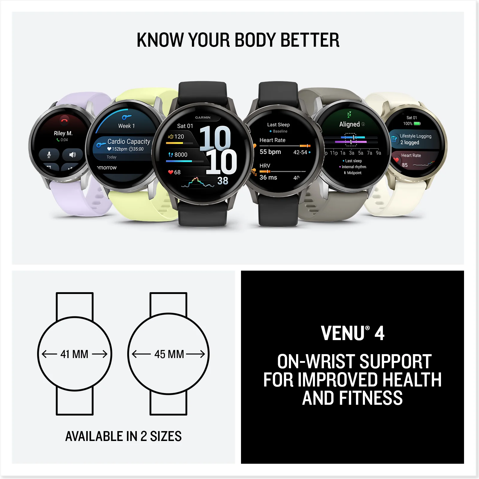 Garmin Venu 4 Advanced Health and Fitness GPS Smartwatch