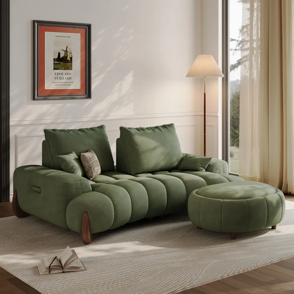 Modern  Sofa with Adjustable Cushions and Deep Seat
