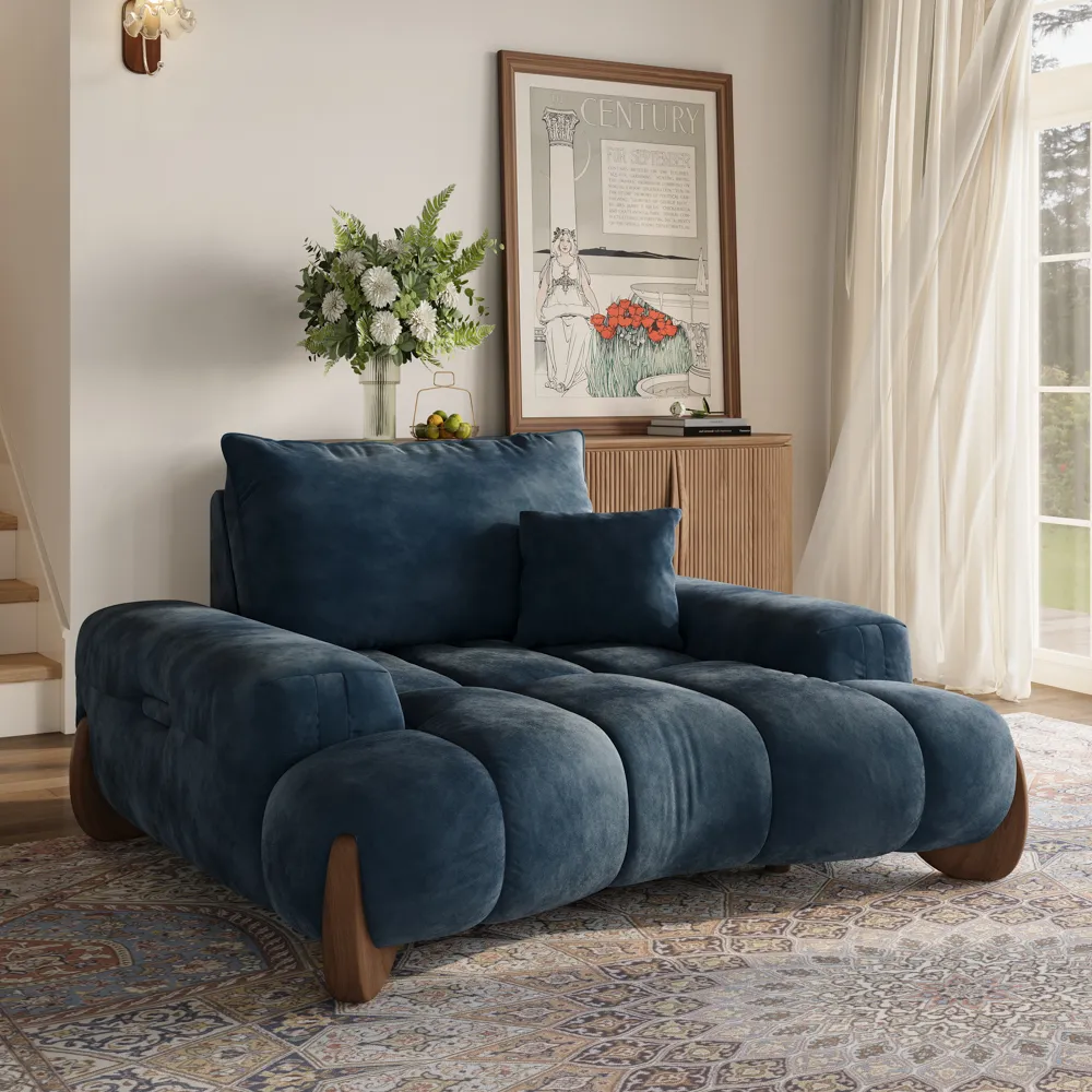 Modern  Sofa with Adjustable Cushions and Deep Seat