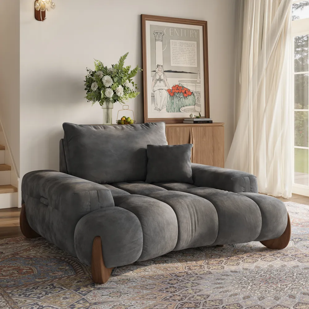 Modern  Sofa with Adjustable Cushions and Deep Seat