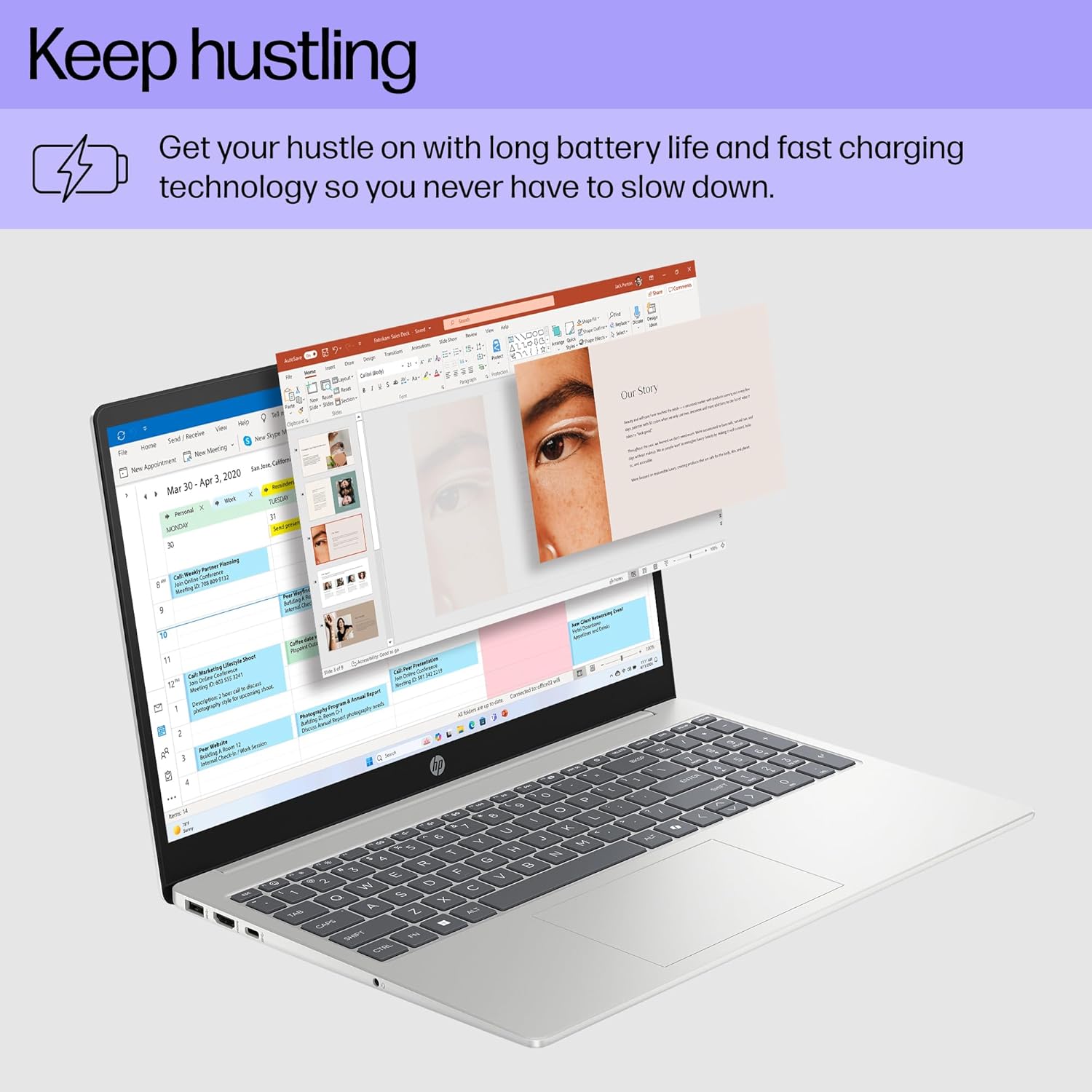 HP 15.6 inch Laptop, HD Touchscreen Display,Windows 11 Home, Natural Silver