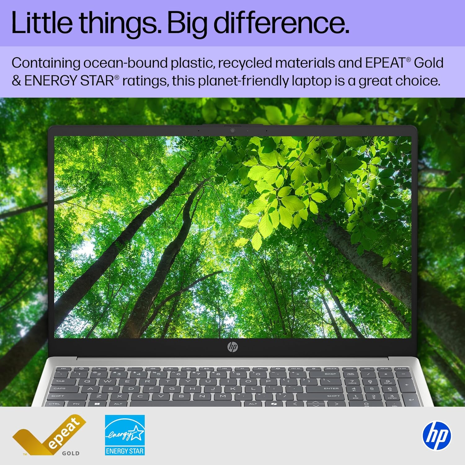 HP 15.6 inch Laptop, HD Touchscreen Display,Windows 11 Home, Natural Silver